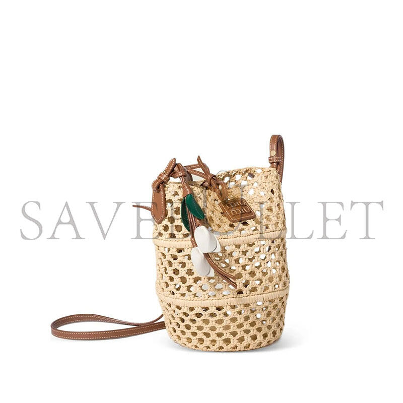 M1v M1v RAFFIA CROCHET POUCH 5BE104 (22.5*14*14cm)